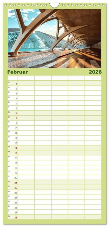 Produktbild: Familienplaner 2026 - Valencia - Eine Stadt voller Kontraste. mit 5 Spalten (Wandkalender, 21 x 45 cm) CALVENDO