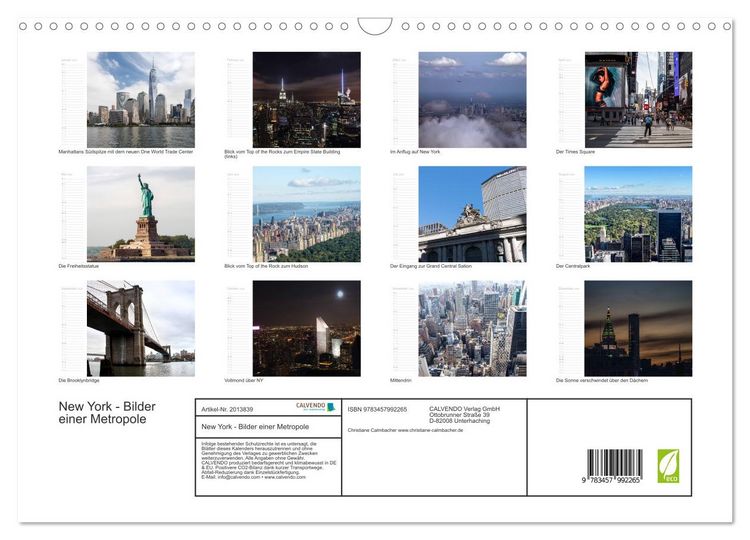 Produktbild: New York - Bilder einer Metropole (Wandkalender 2026 DIN A3 quer), CALVENDO Monatskalender