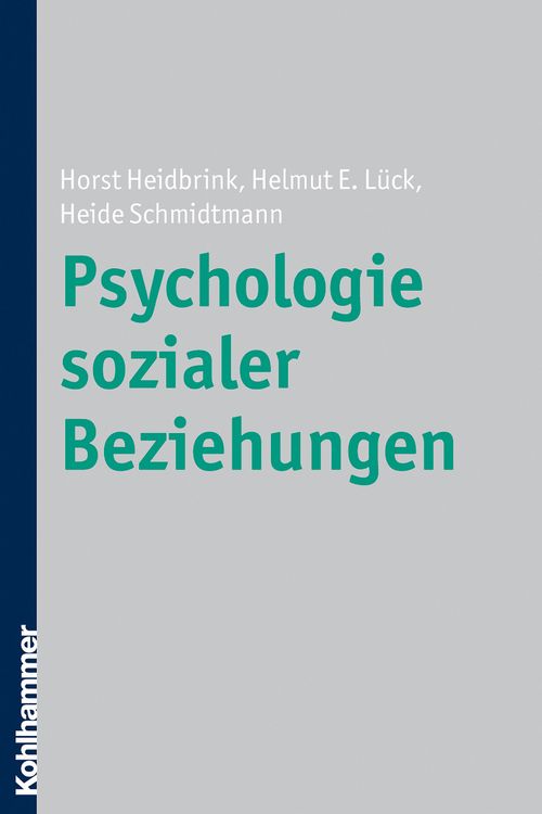 Produktbild: Psychologie sozialer Beziehungen