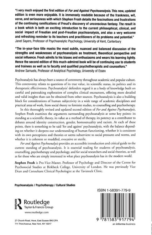 Produktbild: For and Against Psychoanalysis