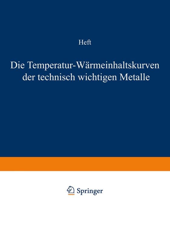 Produktbild: Die Temperatur-W&auml;rmeinhaltskurven der technisch wichtigen Metalle