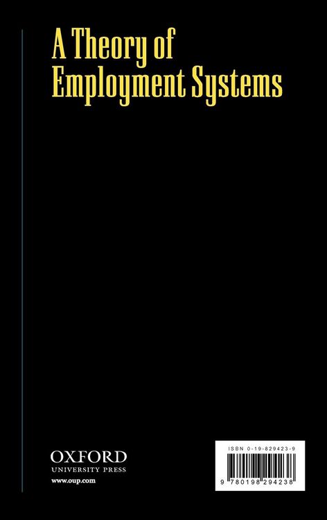 Produktbild: A Theory of Employment Systems
