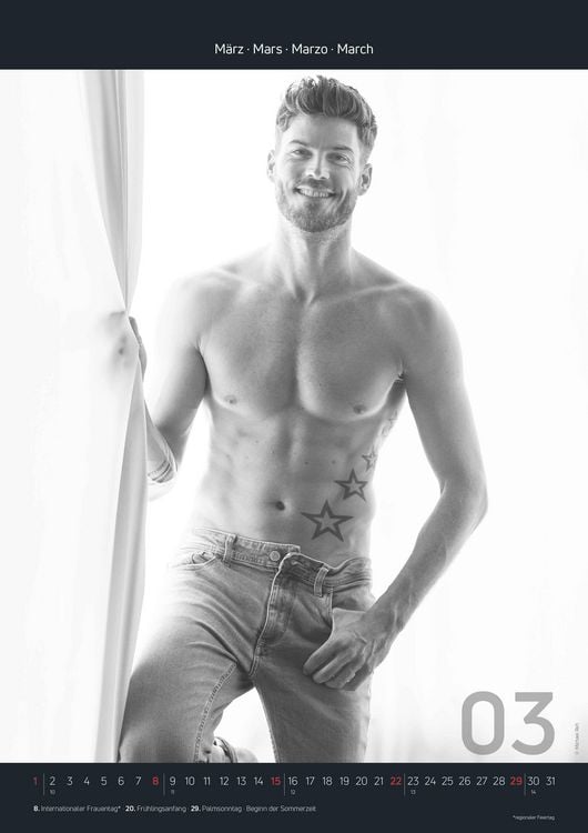 Men 2026 - Bildkalender 29,7x42 cm - Männer - erotischer Kalender - hochwertiger Erotikkalender - schwarz-weiß - Wandplaner - Wandkalender