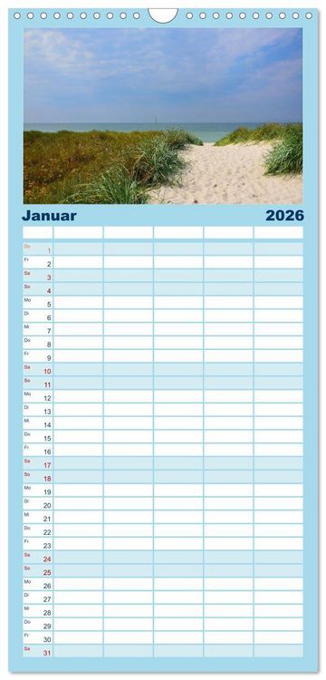 Produktbild: Familienplaner 2026 - MEER - Mehr! mit 5 Spalten (Wandkalender, 21 x 45 cm) CALVENDO
