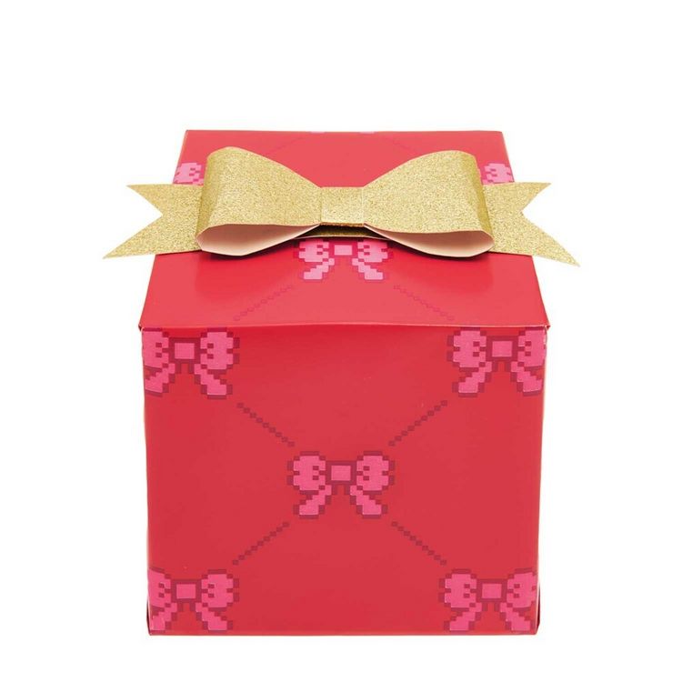 Produktbild: Geschenkpapier Pixel Schleifen, Rot,