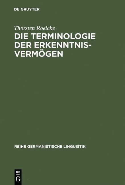 Produktbild: Die Terminologie der Erkenntnisverm&ouml;gen
