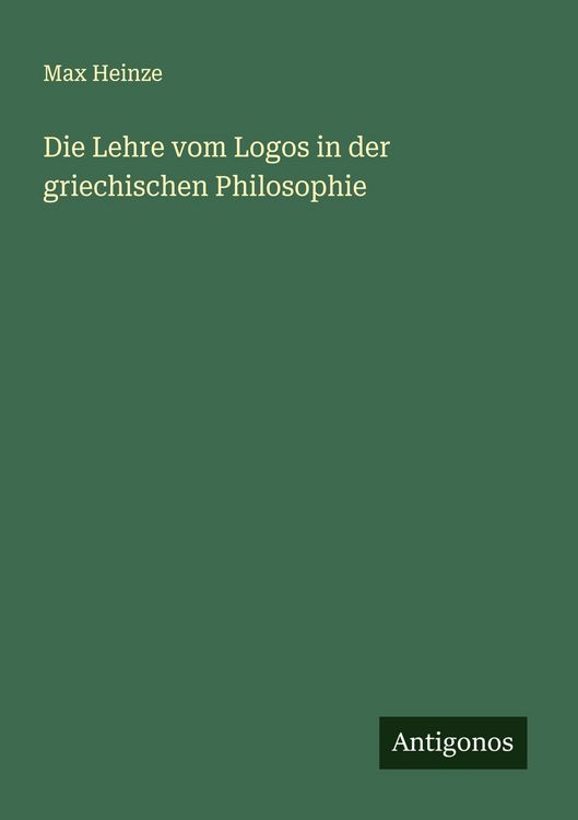 Produktbild: Die Lehre vom Logos in der griechischen Philosophie