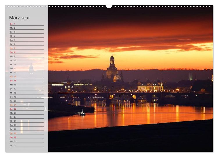 Produktbild: Wundersch&ouml;nes Dresden (hochwertiger Premium Wandkalender 2026 DIN A2 quer), Kunstdruck in Hochglanz