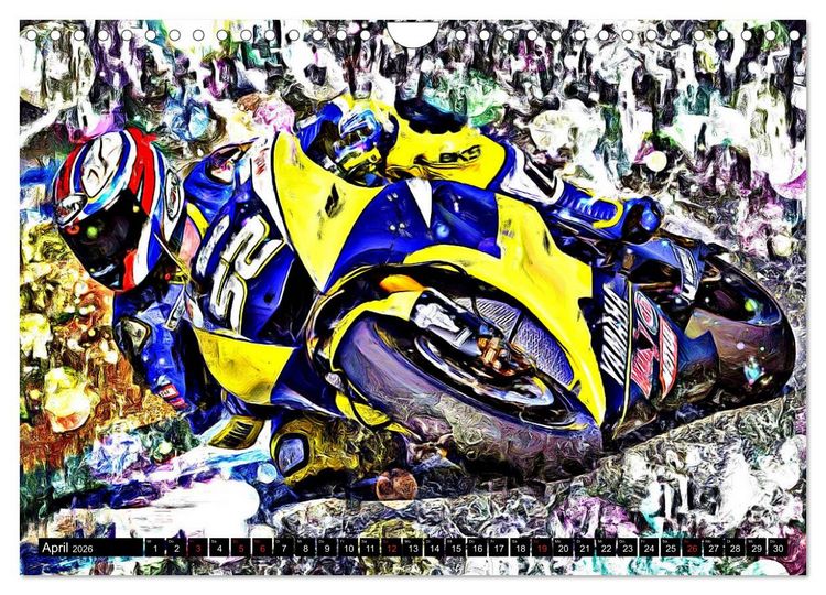 Produktbild: Fullspeed on two Wheels (Wandkalender 2026 DIN A4 quer), CALVENDO Monatskalender