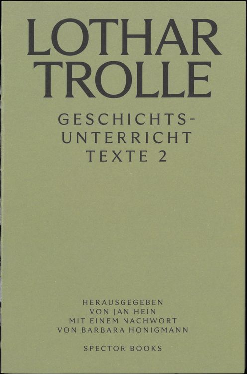 Produktbild: Lothar Trolle: Geschichtsunterricht