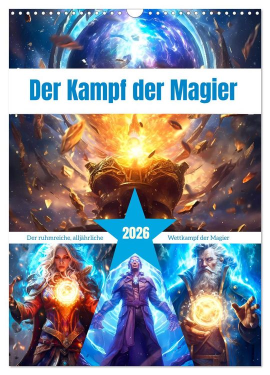 Produktbild: Der Kampf der Magier (Wandkalender 2026 DIN A3 hoch), CALVENDO Monatskalender