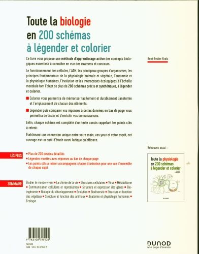 Produktbild: Toute la biologie en 200 sch&eacute;mas &agrave; l&eacute;gender et colorier
