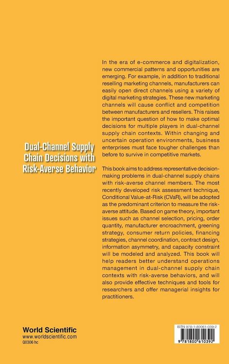 Produktbild: Dual-Channel Supply Chain Decisions Risk-Averse Behavior