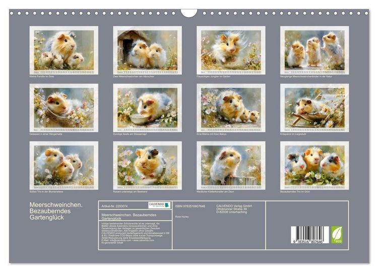Produktbild: Meerschweinchen. Bezauberndes Gartengl&uuml;ck (Wandkalender 2027 DIN A3 quer), CALVENDO Monatskalender