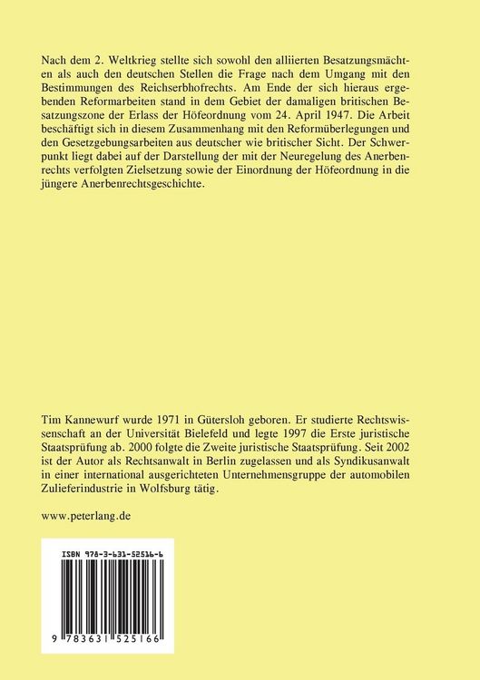 Produktbild: Die H&ouml;feordnung vom 24. April 1947