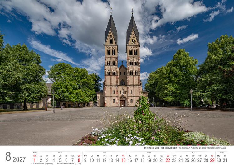 Produktbild: Mosel von Trier bis Koblenz 2027 Bildkalender A4 quer, spiralgebunden