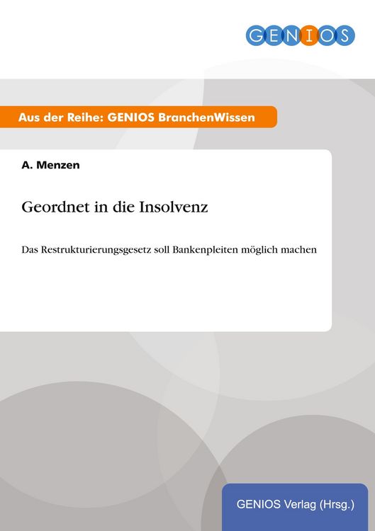 Produktbild: Geordnet in die Insolvenz