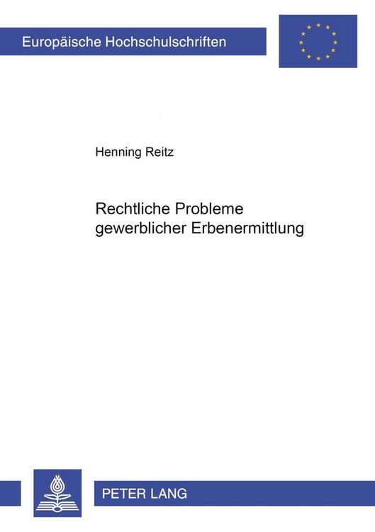 Produktbild: Rechtliche Probleme gewerblicher Erbenermittlung