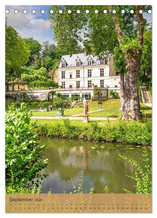 Produktbild: Die Schl&ouml;sser im Loiretal (Tischkalender 2026 DIN A5 hoch), CALVENDO Monatskalender
