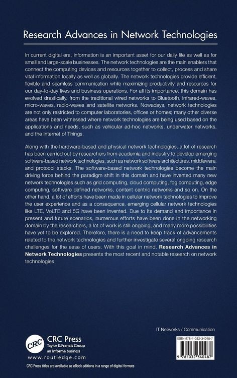 Produktbild: Research Advances in Network Technologies