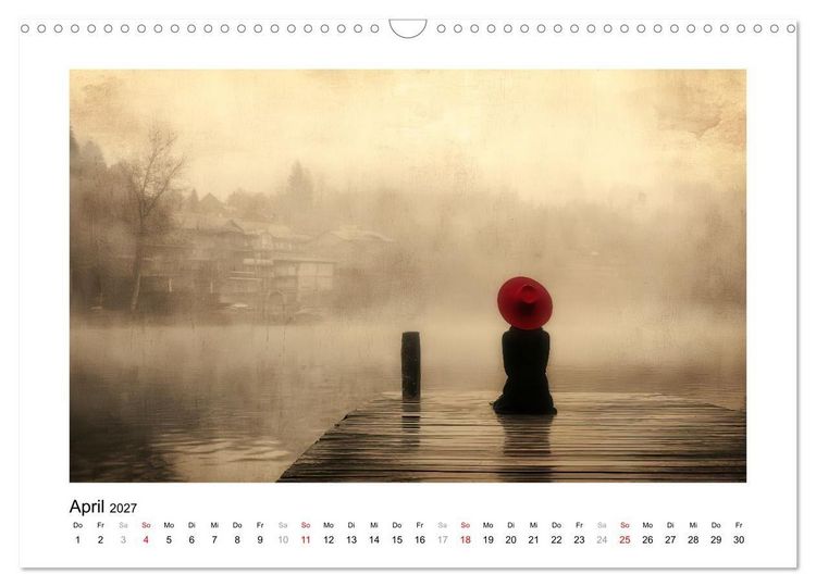 Produktbild: EIN HAUCH ROT (Wandkalender 2027 DIN A3 quer), CALVENDO Monatskalender