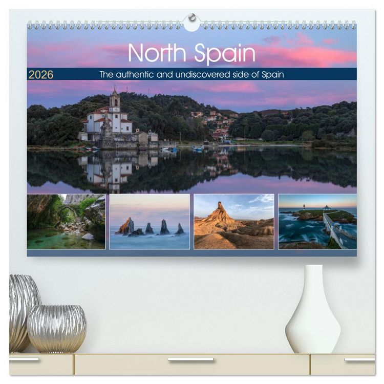 Produktbild: North Spain, the authentic and undiscovered side of Spain (High Quality Premium Wall Calendar 2026 DIN A2 landscape),CALVENDO 12 Month Wall Calendar