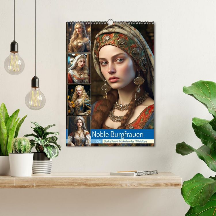 Produktbild: Noble Burgfrauen. Starke Pers&ouml;nlichkeiten des Mittelalters (Wandkalender 2026 DIN A3 hoch), CALVENDO Monatskalender