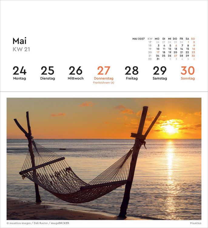 Produktbild: Urlaubsfeeling - KUNTH Postkartenkalender 2027