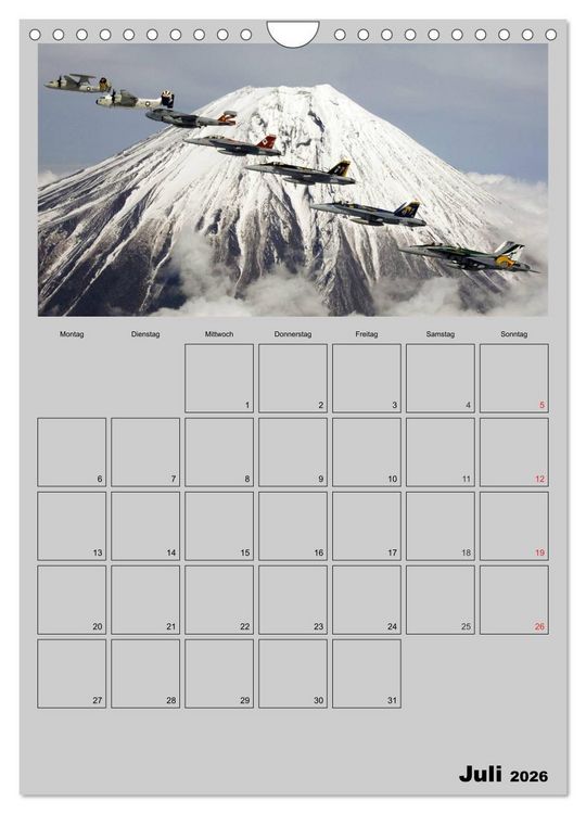 Produktbild: Milit&auml;r. U.S. Kampfflugzeuge (Wandkalender 2026 DIN A4 hoch), CALVENDO Monatskalender