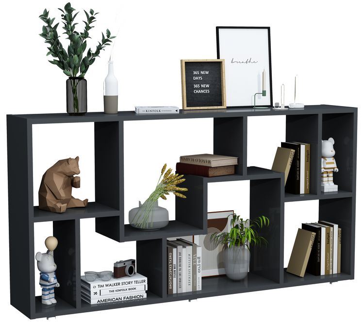 Produktbild: Holz Stand Regal Raumteiler B&uuml;cherregal Lanisa L