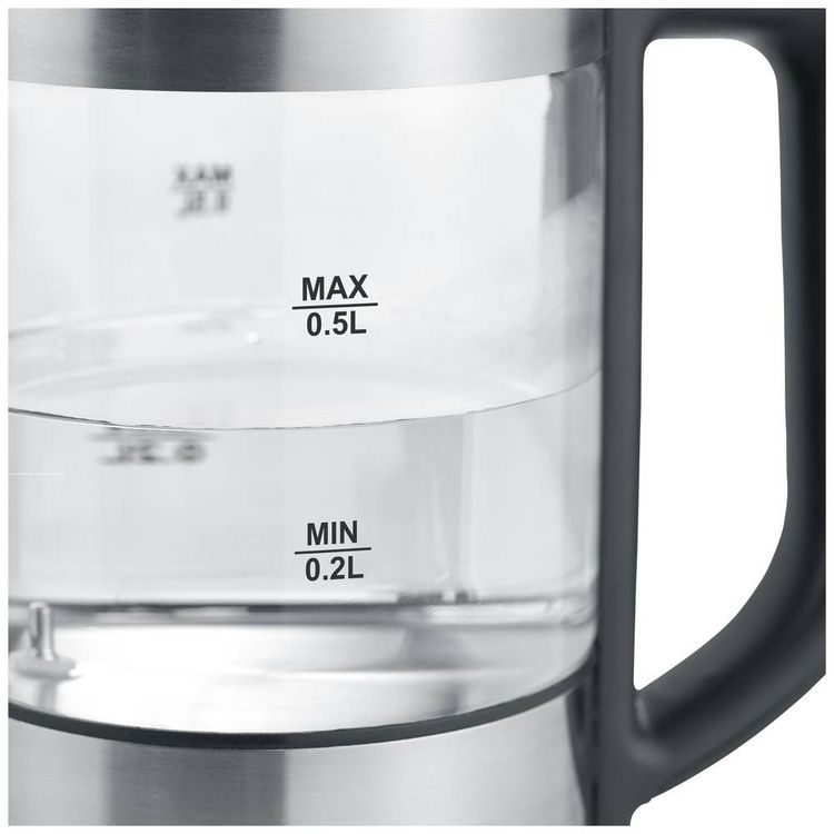 Produktbild: Severin WK 3458 Wasserkocher schnurlos, BPA-frei Edelstahl, Schwarz Fassungsverm&ouml;gen: 0.5l