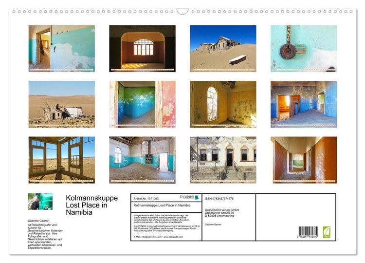 Produktbild: Kolmannskuppe Lost Place in Namibia (Wandkalender 2026 DIN A2 quer), CALVENDO Monatskalender