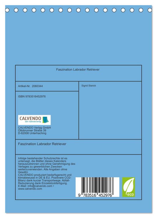 Produktbild: Faszination Labrador Retriever (Tischkalender 2026 DIN A5 hoch), CALVENDO Monatskalender