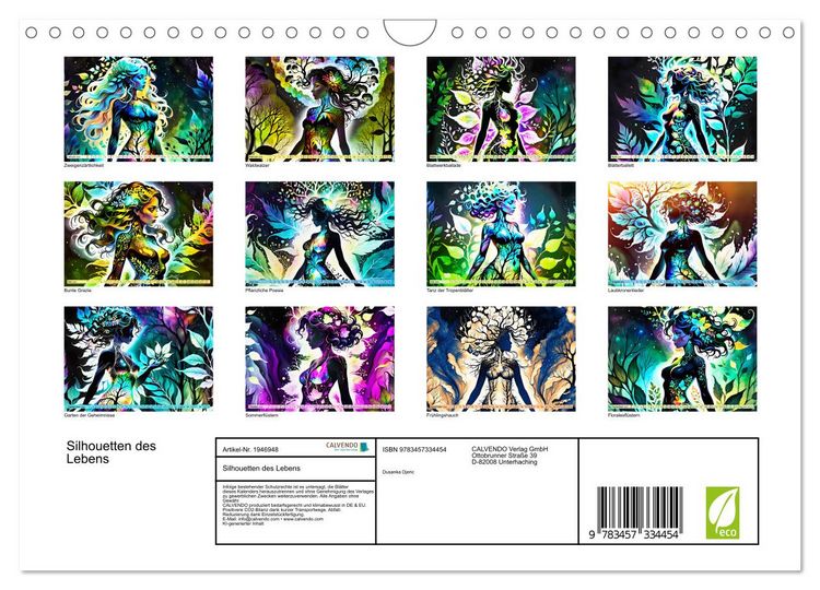Produktbild: Silhouetten des Lebens (Wandkalender 2026 DIN A4 quer), CALVENDO Monatskalender