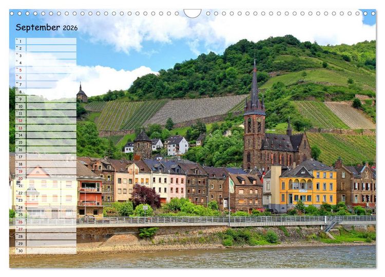 Produktbild: Von Lahnstein bis R&uuml;desheim - Am wundersch&ouml;nen Mittelrhein (Wandkalender 2026 DIN A3 quer), CALVENDO Monatskalender