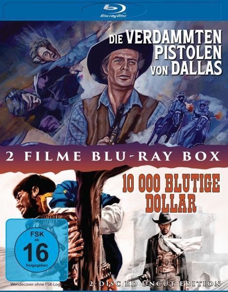 Produktbild: DIE VERDAMMTEN PISTOLEN VON DALLAS + 10.000 blutige Dollar - 2 Disc Uncut Western BD Box [2 BRs]