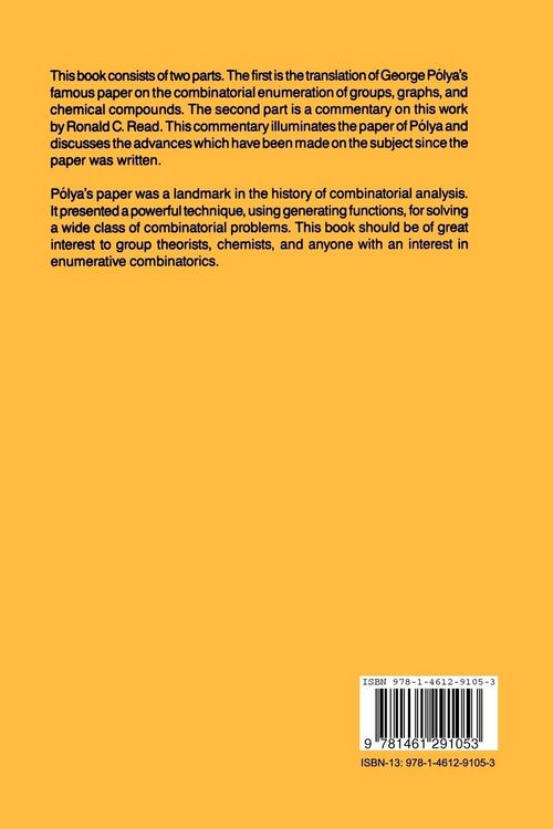 Produktbild: Combinatorial Enumeration of Groups, Graphs, and Chemical Compounds