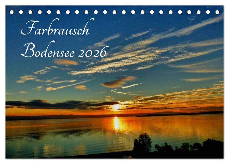 Produktbild: Farbrausch Bodensee (Tischkalender 2026 DIN A5 quer), CALVENDO Monatskalender