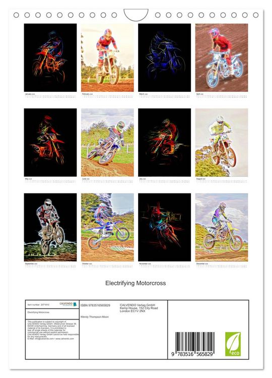 Produktbild: Electrifying Motorcross (Wall Calendar 2026 DIN A4 portrait), CALVENDO 12 Month Wall Calendar