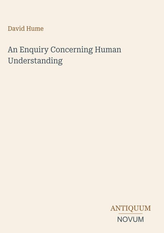 Produktbild: An Enquiry Concerning Human Understanding