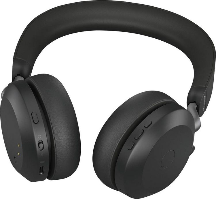 Produktbild: Jabra Evolve2 75 On Ear Headset Bluetooth&reg;, kabelgebunden Stereo Schwarz Mikrofon-Rauschunterdr&uuml;ckung Lautst&auml;rkeregelung
