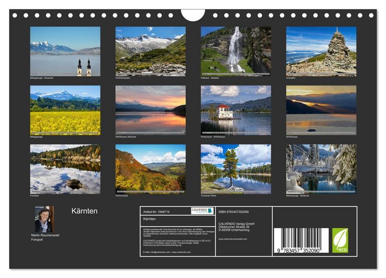 Produktbild: K&auml;rnten (Wandkalender 2026 DIN A4 quer), CALVENDO Monatskalender