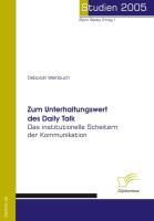 Produktbild: Zum Unterhaltungswert des Daily Talk