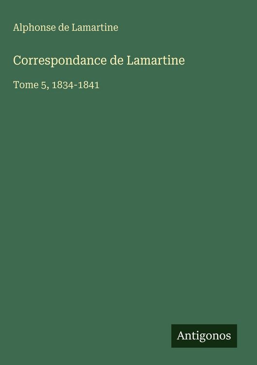 Produktbild: Correspondance de Lamartine