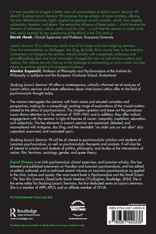 Produktbild: Studying Lacan's Seminar VII