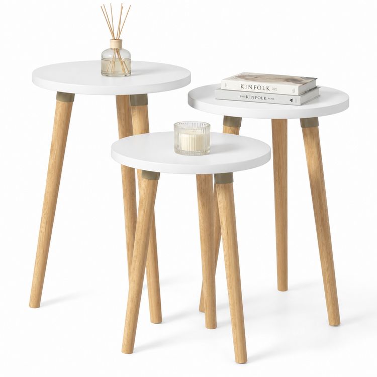 Produktbild: 3-tlg. Beistelltisch Set Rund Barilo 52/47/42 cm