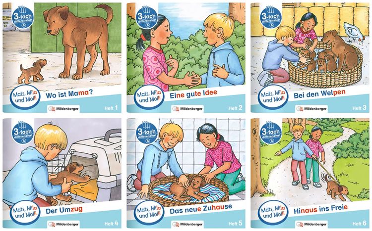 Produktbild: Paket &ndash; Mats, Mila und Molli &ndash; Heft 1&ndash;6, Schwierigkeitsstufe A