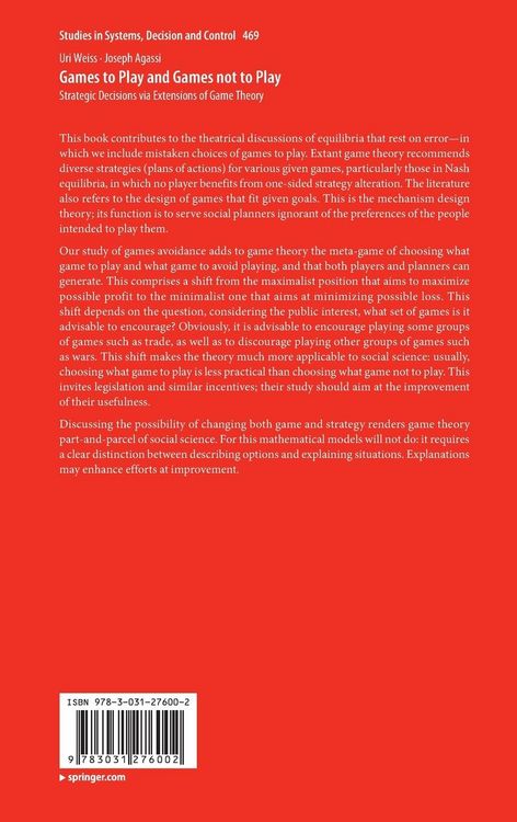 Produktbild: Games to Play and Games not to Play