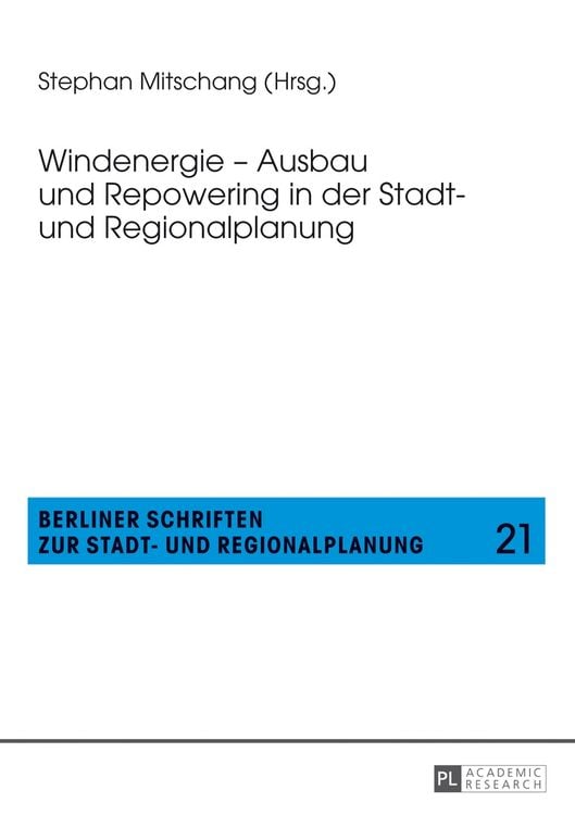 Produktbild: Windenergie – Ausbau und Repowering in der Stadt- und Regionalplanung