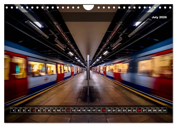 Produktbild: More London Underground 2026 (Wall Calendar 2026 DIN A4 landscape), CALVENDO 12 Month Wall Calendar